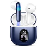 Wireless Earbuds, Bluetooth 5.3 Headphones 2024 Wireless Headphones in Ear with ENC Mic, Bluetooth Earphones Noise Cancelling Ear buds with 50H Hifi Stereo, IP7 Waterproof Headset, USB-C, LED Display