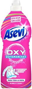Asevi Quitamanchas Oxy Gel - Quitamanchas con Oxígeno Activo - Ropa Blanca y Color - Blancos Luminosos - Colores Brillantes - Protege las Fibras - Sin Lejía - Aroma a Limpio - Envase de 1100 ml