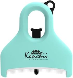 Kenchii Pocket Rake for Dogs & Cats – Precision Curved Blades – Pocket-Sized Deshedding & Grooming Tool for Long & Short Hair – Self-Cleaning, Skin-Friendly Pet Rake for Shedding & Coat Maintenance