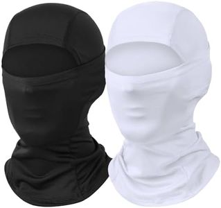 Black & White Ski Mask for Men 2 Pack Balaclava Face Mask Women Summer Shiesty Mask Motorcycle Helmet Mask Full Head Mask Sun Protection