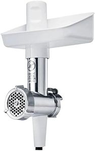 Bosch Meat Mincer MUZS2FWW, Meat Grinder Attachment, Stopper, Stainless Steel Hole Disc 4.5 mm, Also for Fish and Vegetables, Suitable for Mum Series 2 Food Processor