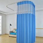 Hospital Curtain with Flat Hooks for Hospital Medical Clinic SPA Lab Cubicle Curtain Divider Privacy Screen (Color : Dark blue, Size : 1*(16ft Wide x9ft Tall))