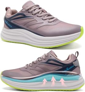 Women's Orthopedic Trail Sneaker: Comfort Orthotic Arch Support Plantar Fasciitis Diabetic Heel Spur Walking Shoes, Leisure Backpacking Driving Hiking Road Running Shoes Lotus Pink Size 7.5