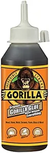 Gorilla Original Gorilla Glue, Waterproof Polyurethane Glue, 8 Ounce Bottle, Brown, (Pack of 1)