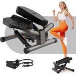 Niceday Twist Steppers for Exercise Workout, Mini Stepper with Resistance Bands, Stepper Machine for Home, Step Machine Exerciser with LCD Monitor, Space Saving, Non-Slip Pedal, Full Body Training