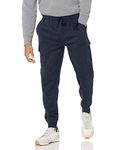 Amazon Essentials Men's Cargo Fleece Jogger Sweatpant, Navy, Large