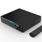 DVD Player,Compact DVD Player for Smart TV,1080P DVD Player for All Region Free,CD/DVD Player with USB Input and HDMI/RCA Output,CD Player for Home Stereo System,Mini DVD Player Support PAL/NTSC