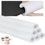 Hanaive 6 Pcs 40 x 4.1 Inch Jumbo Pool Noodles Foam Pre Slit Clamp Foam Protection Insulation Foam Tubes for Padding Large Foam Tube for Swimming Floating Craft Projects Padding Bumper(White)