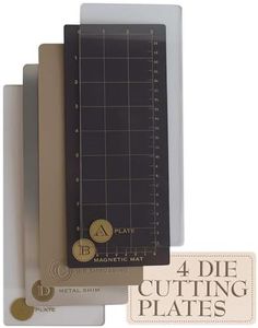 Anna Griffin Embossing and Die Cutting Plates System with Powerful Magnetic Sheet, Empress Die Cutting Machine Accessories for Slim Line Card Making - Empress Full Plates Set, Extra Long 10 x 4.25