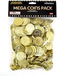 KINREX Plastic Gold Coins – St Patricks Day Realistic Bulk Prop Money for Kids, Toddler, Party, Games, Crafts, Reward, Teachers, Classroom Pretend Play Toys, 400 Count Fake Coins Set