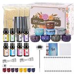 Complete Beeswax Candle Making Kit for Adults-Candle Making Kits for Beginner-DIY Candle Making Kit supplies Wicks,8 Kinds of Scents, Dyes, Melting Pot, and Candle tins Create Beautiful Candles