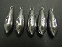 FFT PRO 1oz Plain Sea Fishing Weights Pack Of 5 10 Mackerel Feather Cod Bass Boat Fishing (5 x 3oz) (1oz x 5)