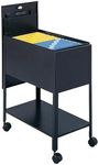 Safco Products 5362BL Extra Deep Mobile Tub File with Lock, Letter Size, Black