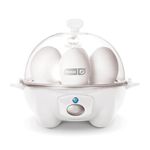 Dash Rapid Egg Cooker: 6 Egg Capacity Electric Egg Cooker for Hard Boiled Eggs, Poached Eggs, Scrambled Eggs, or Omelets with Auto Shut Off Feature - White