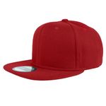 Gelante Snapback Hats for Men - Flat Bill Brim Baseball Cap Hat - Plain Blank Adjustable, Red, One Size