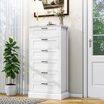 biukpci Tall White 6 Drawer Dresser