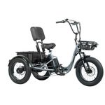 Creek Folding Electric Tricycle for Adults, Etrike with Basket, 1000W 32Km/h 130Km Fat Tire Electric Trike, 3 Wheel Electric Bike, Reverse, Parking, Differential