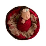 Red Blanket For Baby Photo Shoot