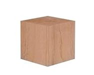 4 Inch Solid Wood Block Cube - 1 Bl