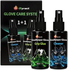 RyranX Goalkeeper Glove Care Kit - 50ml Grip Spray & 50ml Glove Wash Set, Professional Soccer Training Gear for Youth & Adult Goalie Gloves, Restores Tackiness & Cleans Latex
