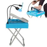 Pedicure Foot Rest, Pedicure Stool Adjustable Foot Rest with LED Magnifier Drying Fan Can Easily Pedicure At Home Non Slip Professional Adjustable Pedicure Stand Kit adjustable footstool