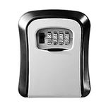 Westspark 4 Digit Key Safe Wall Mounted Lock Box Outdoor High Security Code Lock Storage Grey