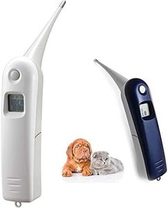 Pet Thermometer Dog Thermometer, Fast Digital Veterinary Thermometer, Pet Thermometer for Dogs, Cats, Horse,Cattle, Pigs,Birds, Sheep.C/F Switchable (battery included)(White)