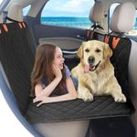 Lordap Back Seat Extender for Dogs,Hard Bottom Dog Car Cover Bed Camping Mattress,Dog Hammock Travel Bed,Non Mattress SUV Truck (Black)