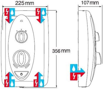 Mira Jump 8.5kW Electric Shower – White, Easy-Fit