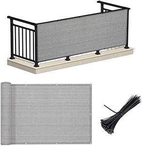 LOVE STORY Beige-Anthracite Fence Privacy Screen 3'x10' Heavy Duty with Zip Ties for Deck Chain-Link Fence Commercial Outdoor Shade Windscreen Mesh Fabric of Aluminum Grommet 160 GSM 88% Blockage UV