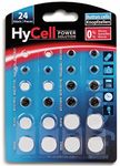 HYCELL Alkaline & Lithium Button Cells [Assorted Multipack of 24] Incl 2 of CR1620/CR2016/CR2025/CR2032/LR41/LR43/LR44/LR626/LR621/LR754/LR1120/LR1130 Coin Cells ideal for Watches, Car Keys, Toys etc