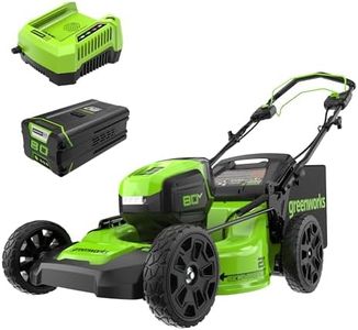 Greenworks 80V 21" Brushless Self-Propelled Lawn Mower, Battery and Charger Not Included
