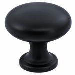 HESTIA HARDWARE 10 Pack | Black Cabinet Knobs Black Round Cabinet Knobs 1.15 Inch (29mm) Drawer Dresser Knob and Handles, Bathroom, Cupboard, Closet Door, Black Cabinet Hardware (Z5.10.D)