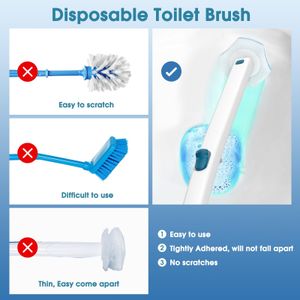 Toilet Wand Cleaning Kit with 48 Refills – Disposable Scrubbing Heads