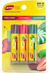 Carmex Daily Care Moisturizing Lip Balm Pack, Lip Balm With Sunscreen in Fresh Cherry, Strawberry and Wintergreen - 0.15 Ounce (Pack of 3)