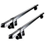 Heavy Duty Roof Bars - Anti Theft - Lockable Steel Roof Rail Bars Black Rack For Any 4x4 Cars Bars For Travel and Luggage Transportation Bars Fits Vehicles With Raised Rails