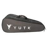 YUTK Badminton Squash Tennis Racket Shoulder Bag for 7racquet (3 Zipper Kit Bag)