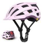 OutdoorMaster Gem II MIPS Bike Helmet with Light - Lightweight Cycling Helmet,Mountain Road Bicycle Helmet for Youth & Adult