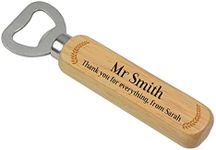 Personalised Teacher Wooden Bottle Opener Gifts - Unique Female Male Teacher Thank You Gifts - Drinks Bottle Opener Gifts for Teacher, Sports Coach, Head Teacher - School Leaving Gifts