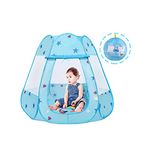 Meero London Pop Up Playhouse Play Tent Indoor or Outdoor Portable Play-Blue