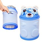 FunBlast Piggy Bank – Bear Shaped Coin Box for Kids, Money Bank for Kids, Piggy Bank for Kids, Money Box for Kids, Coin Box with Password Lock, Gifts for girls, Best Return Gifts for Kids (Blue)