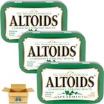 Altoids Curiously Strong Spearmint Breath Mints - 1.76 oz Tins (Pack of 3) - Individual Packs - Great For Holidays, Parties, Gifts & More! - In Mighty Merchandise Packaging