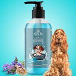 Furryfix Natural Shed Control 2 in 1 Conditioner Shampoo for Dogs and Cats 300 ml, Moisturizing, Anti-Hair Fall Shampoo for Dogs & Cats, SLS Free, Paraben Free, Lavender Fragrance