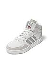 adidas Men's Hoops 3.0 Mid Lifestyle Basketball Classic Vintage Sneaker, FTWR White/Metal Grey/Grey one, 9 UK