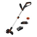 WORX WG163.8 GT 3.0 20V PowerShare 12" Cordless String Trimmer & Edger, 12in, 1 Battery and Quick Charger Included