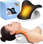 Liipoo Heated Neck Stretcher with Magnetic Therapy Pillowcase, Neck and Shoulder Relaxer Chiropractic Pillows, Cervical Traction Device for Relieve TMJ Headache Muscle Tension Spine Alignment