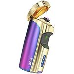 VVAY Double Electric Arc Cigarette Lighter USB Rechargeable, Plasma Windproof Flameless, Gifts for Women (Rainbow)