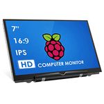 HMTECH 7 Inch Raspberry Pi Screen 800x480 HDMI Portable Monitor IPS LCD Screen Display for Raspberry Pi 4/3/2/Zero/B/B+ Win11/10/8/7 (Non-Touch)