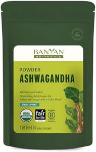 Banyan Botanicals Organic Ashwagandha Root Powder–1lb Bulk (504 Servings)Natural Cortisol Manager & Adrenal Support–Stress Relief, Better Sleep & Energy–Adaptogen for Smoothies & Moon Milk–Vegan,FFL*