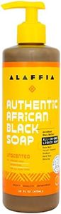 Alaffia Skin Care, Authentic African Black Soap, All in One Liquid Soap, Moisturizing Face Wash, Sensitive Skin Body Wash, Shampoo, Shaving Soap, Shea Butter, Unscented, 16 Fl Oz